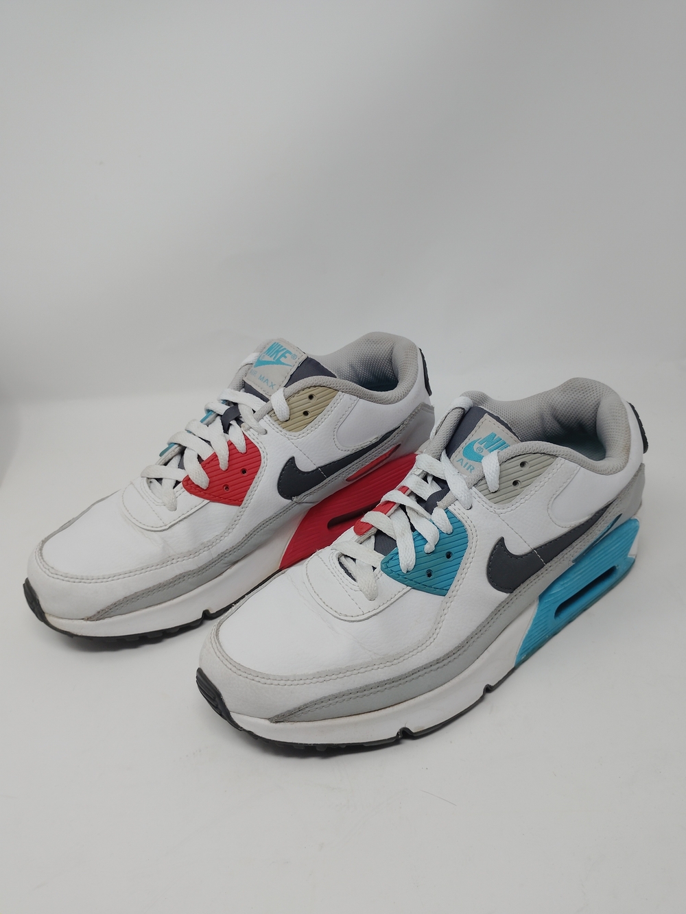Nike Air Max 90 LTR Shoes Size 7Y White/Chlorine Blue Style ( Men 7 Women 8.5)
